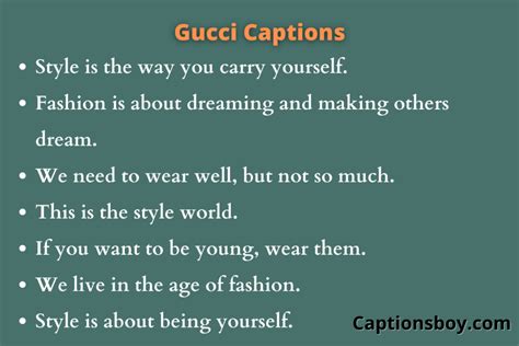 gucci captions for instagram|Instagram Captions for All Your Gucci Pics .